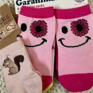 New Garanimals 6-18 months Happy Face Crew Socks 6pair/pack